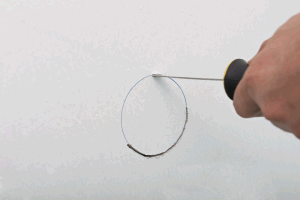 Cutting a circular hole in drywall