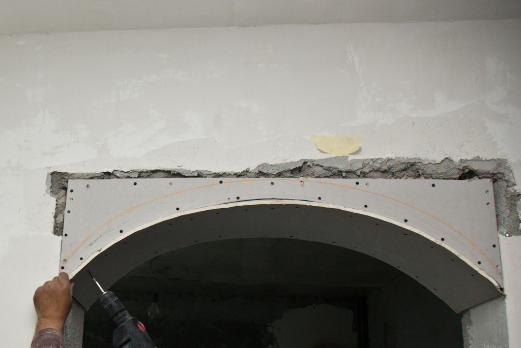 How to bend drywall